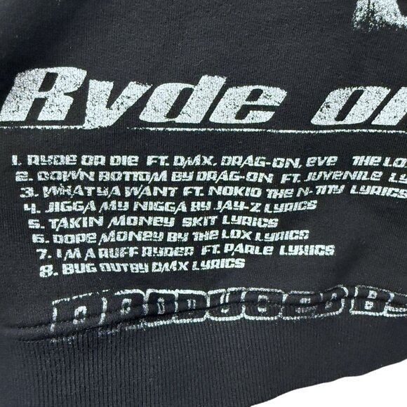 Ruff Ryders Hoodie Medium by KIY Vol1 Black Cotton Sweatshirt Hip Hop Streetwear - Picture 7 of 15